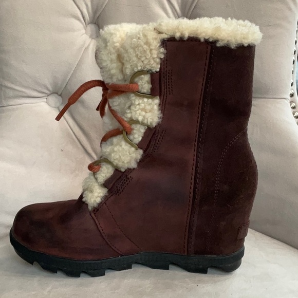 Sorel Brown Wedge Winter Boots Size 6.5 - Picture 6 of 8